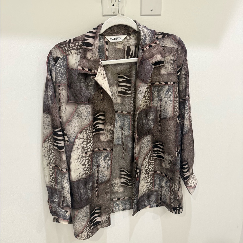 Vintage Japanese Button Down - Animal Print (M)